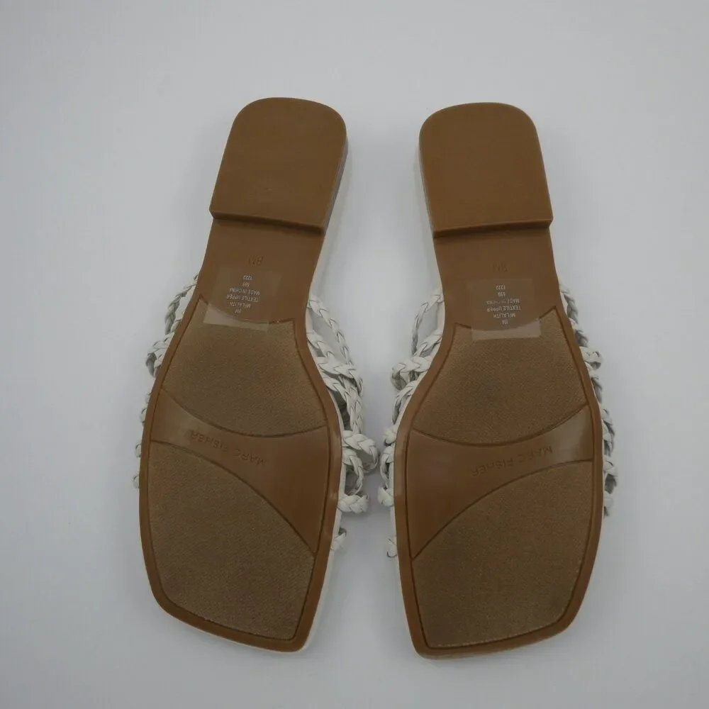 Marc Fisher Lelina Women's US 8 Elegant Cream Strappy Casual Slide